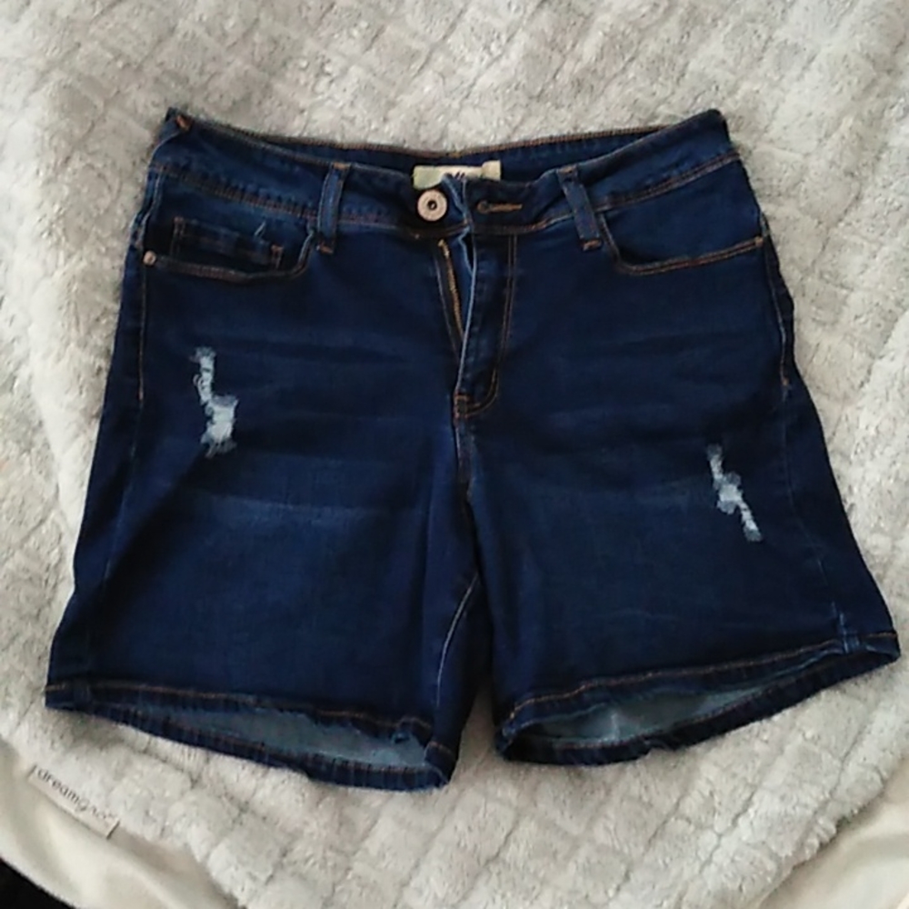 Dark blue jean shorts